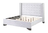 Artesia Tan Fabric & Salvaged Natural Finish Eastern King Bed Model 27697EK By ACME Furniture